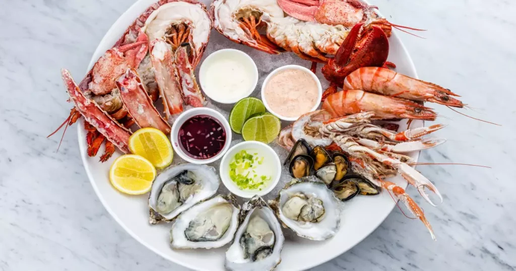 fruits de mer frais