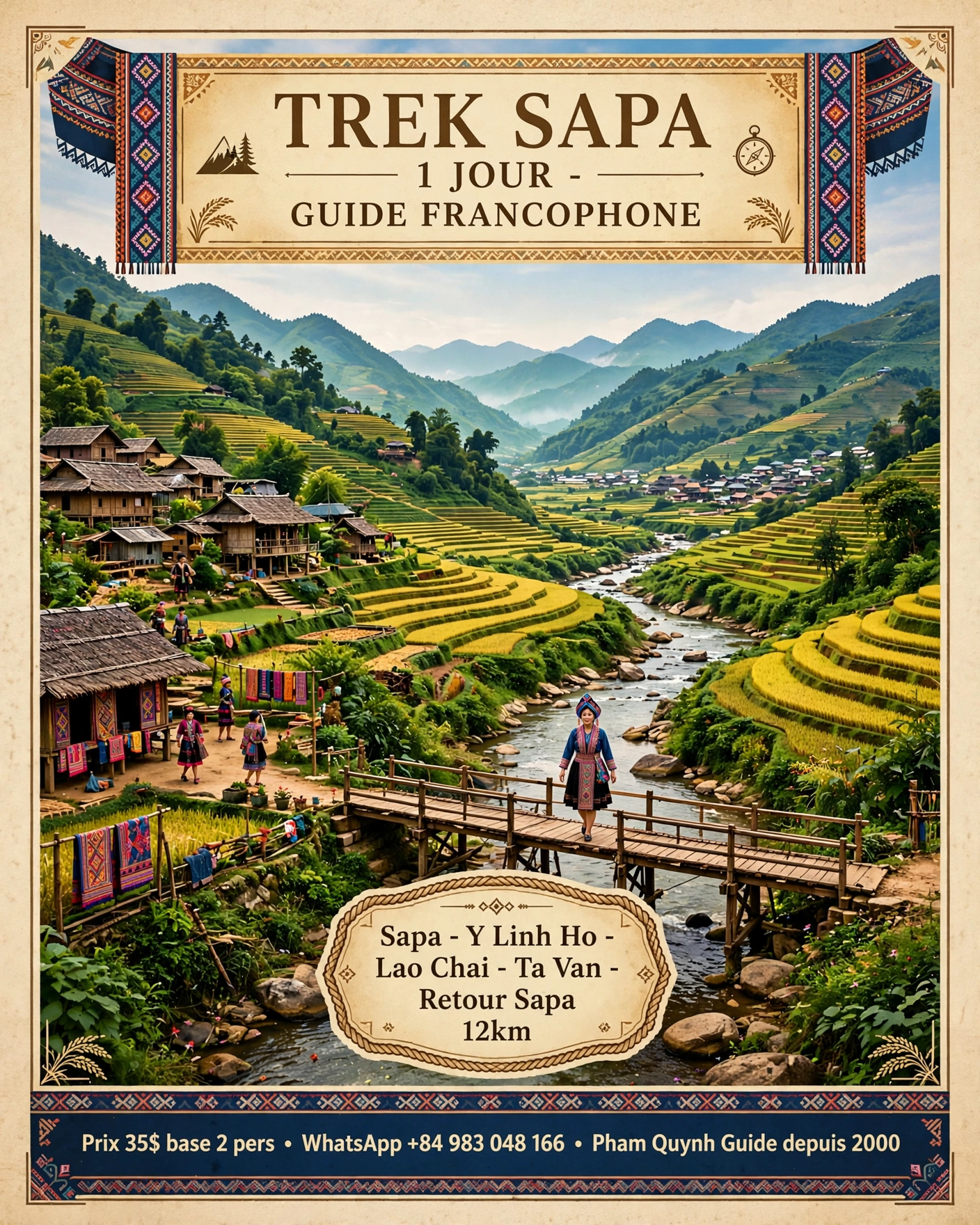 Trek Sapa 1 Jour avec Guide Francophone