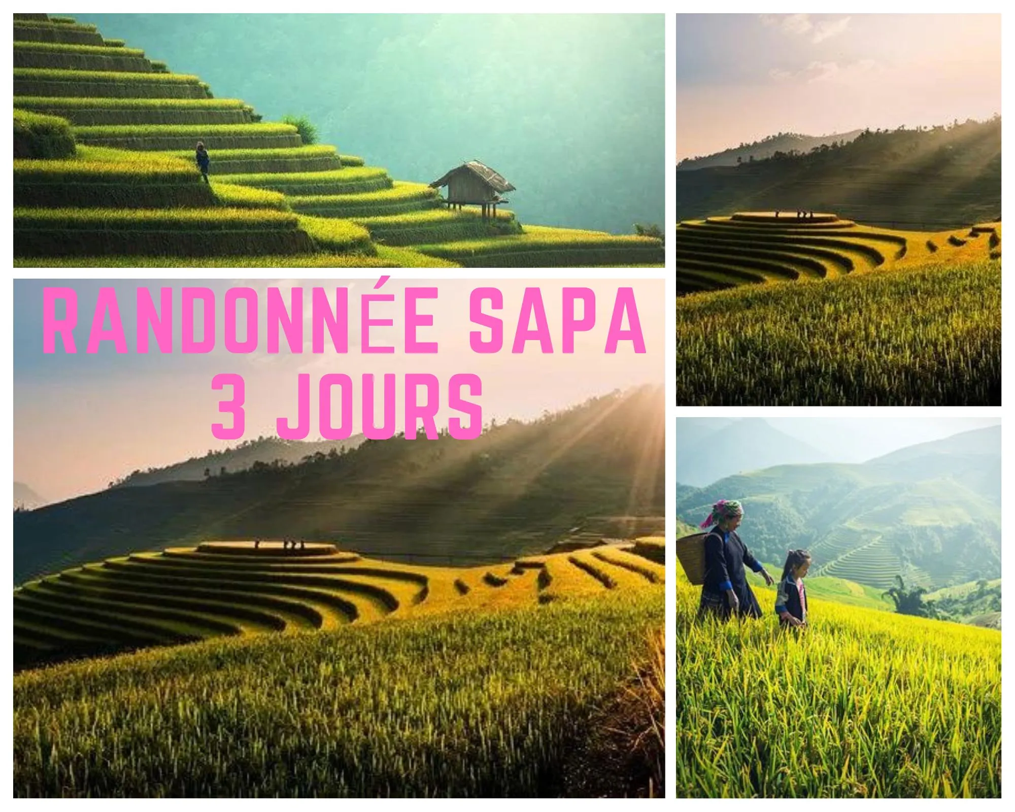 Randonnée Sapa 3 Jours 2 nuits chez habitant authentique/ Trek Niveau Soutenu